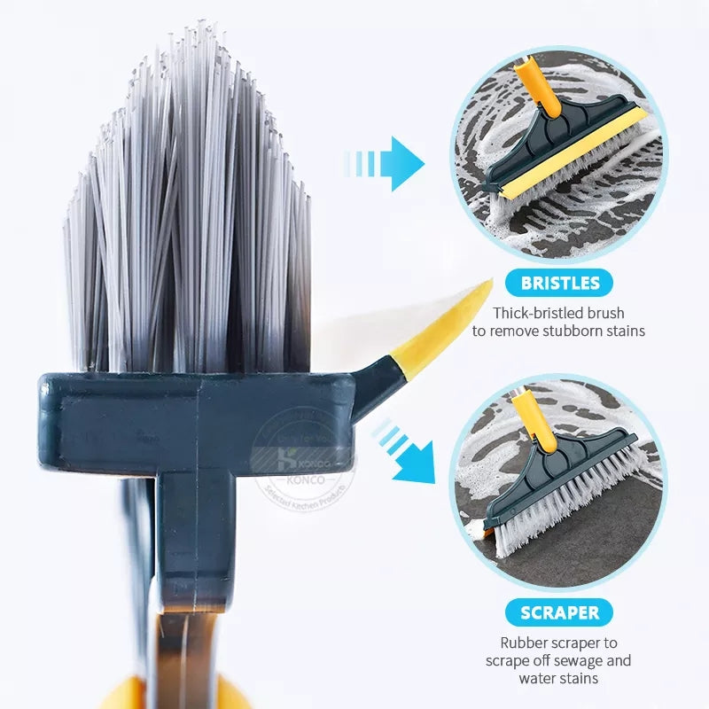 2in1 Floor Scrubber Wiper Brush