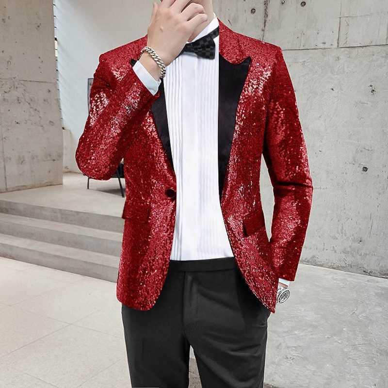 Veste de Costume Homme Pailletée, Personnalisée et Tendance