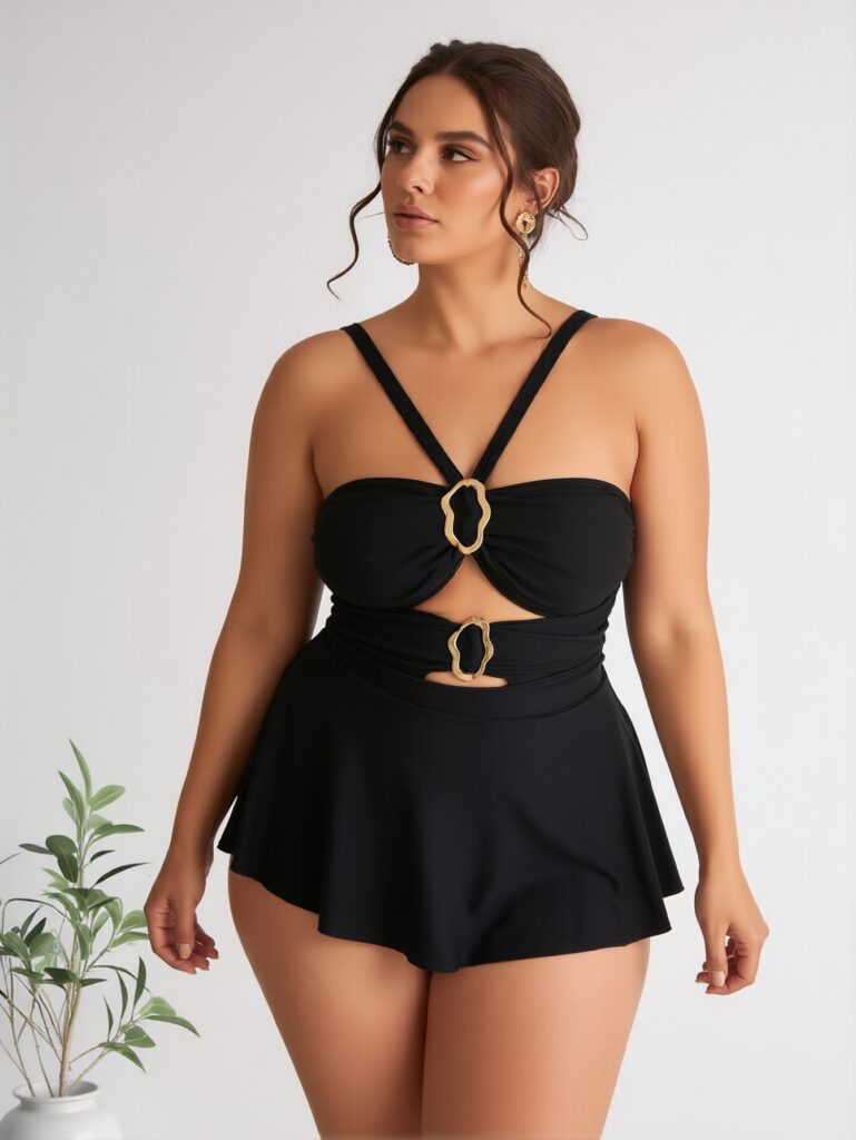 Maillot Une Pièce Éclipse — Silhouette Sculpturale