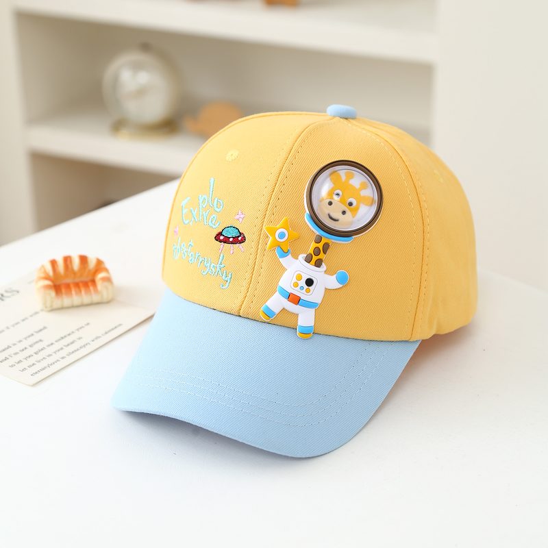 Spring And Summer Children'S Space Giraffe Multi-Color Cute And Baseball Casquette For Babies - Outdoor Sun Protection Chapeau