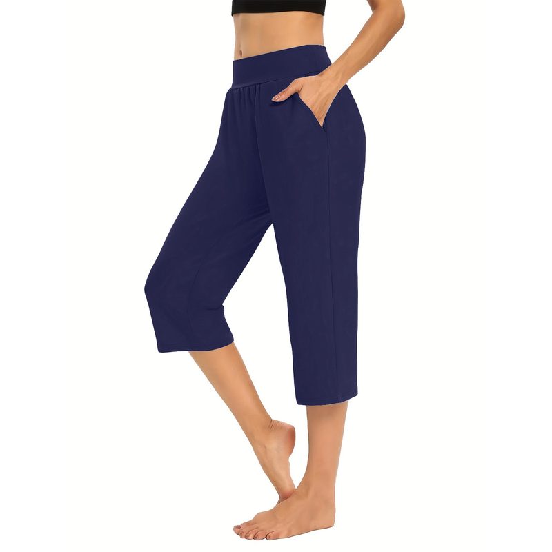 Coupe Ample, Stretchy Sports Décontracté Pantalon With Pockets