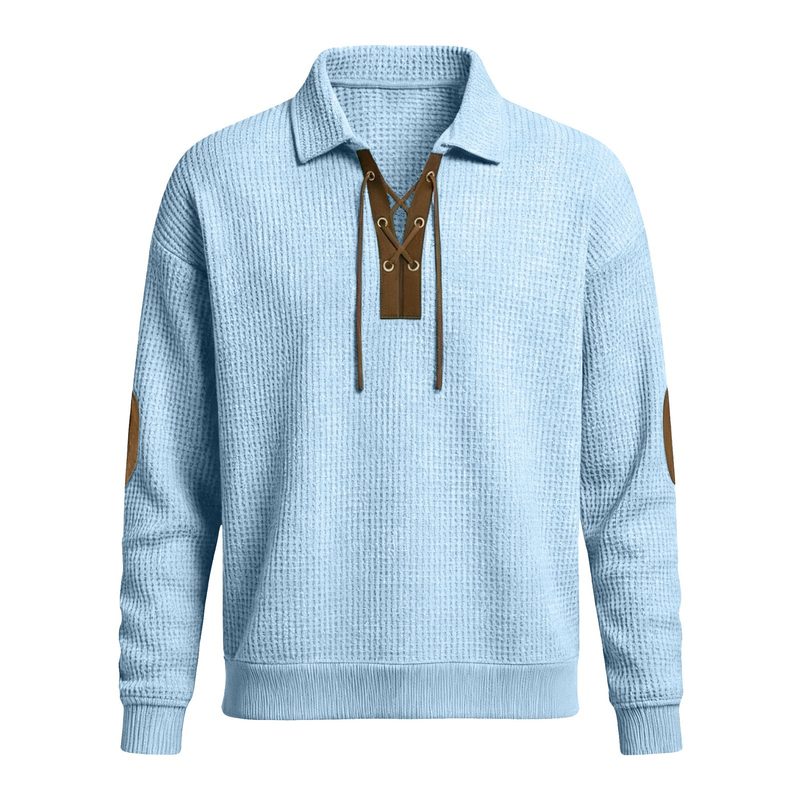 Homme Uni-Color Manches Longues Coupe Ample Sweatshirt