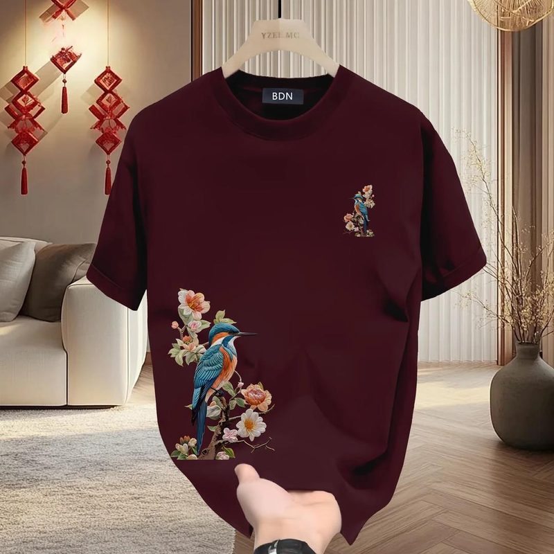 Light Luxe Clothing With Short Sleeves And Creative Chinese Style Prints