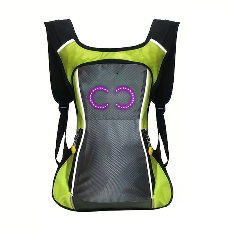 Colorful And Led Sac À Dos With Musicsynchronized Dynamic Lighting Effects, Adjustable Shoulder Straps, Suitable For Nightrunning, Cycling, And Skateboarding