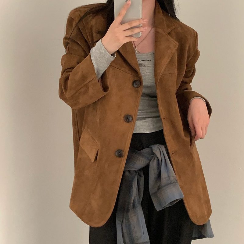 Femme Veste Rétro Deux-Poches