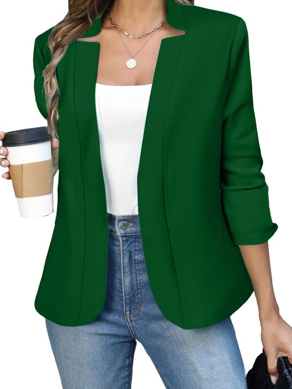 Femme Décontracté Ample-Fitting Manches Longues Uni-Color Manteau