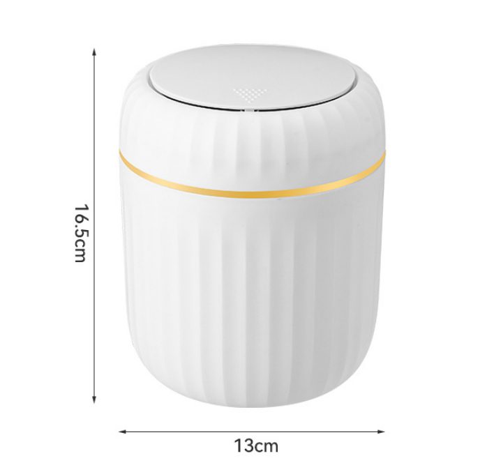 Light-Luxe Push-Top Desktop Trash Can