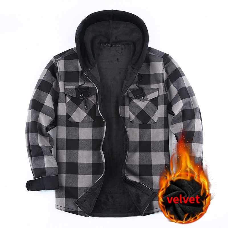Jm319 Hooded Fleece Shirt Veste