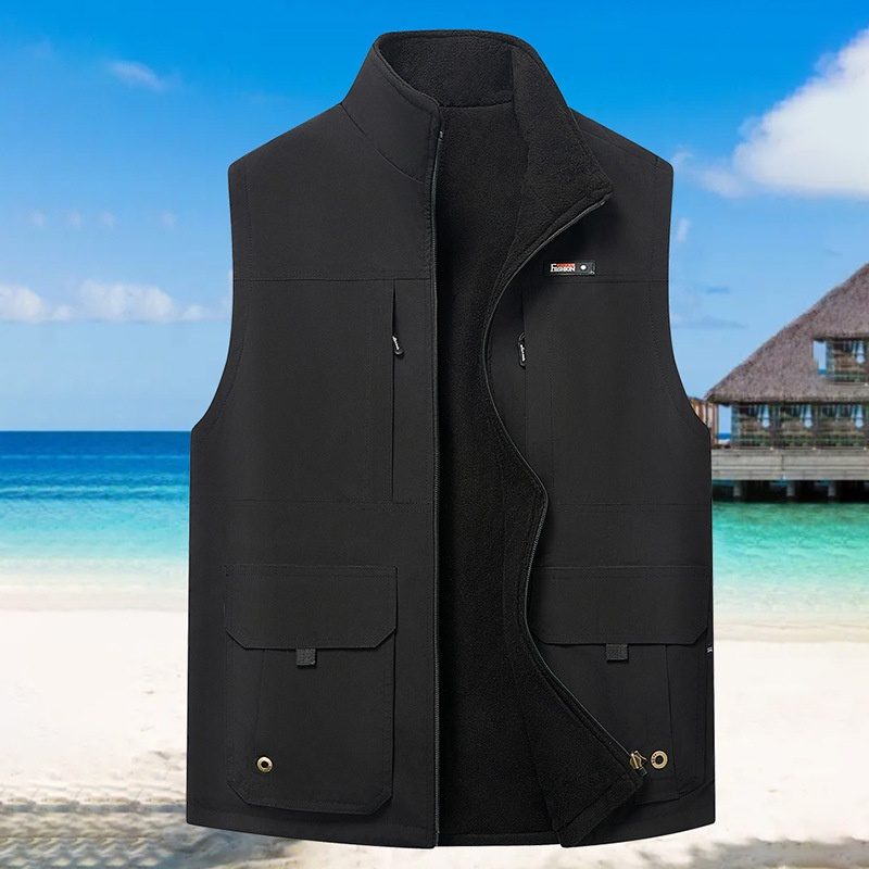 Gilet Homme Élégant et Fonctionnel à Multiples Poches