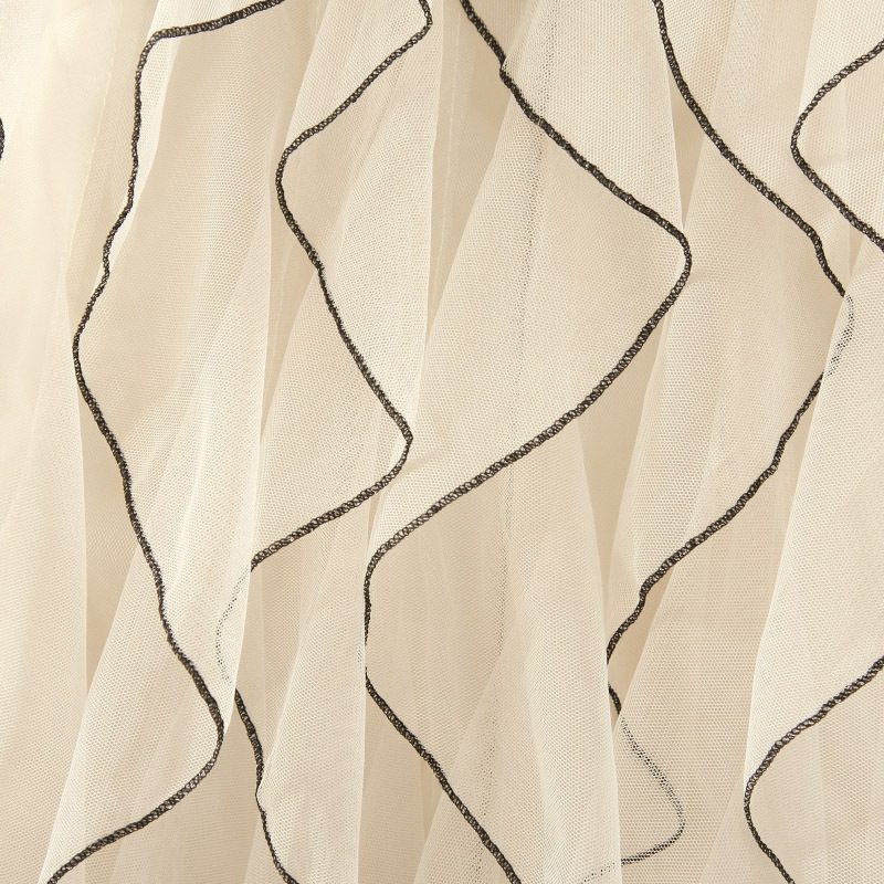 Wavy-Pattern Tulle Jupe Summer Style