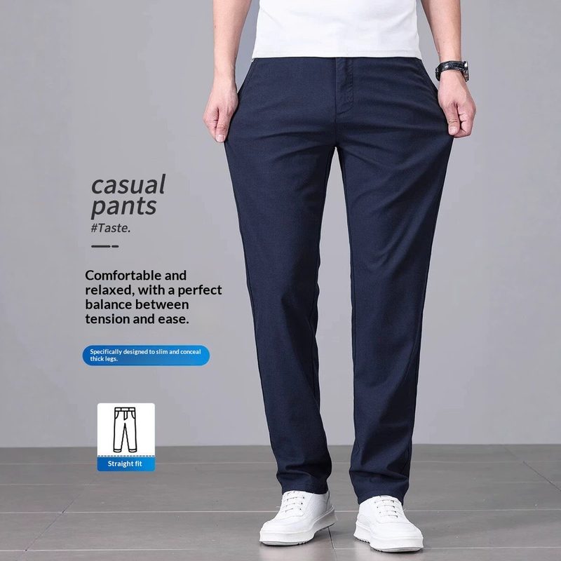 Pantalon Homme Coupe Droite, Extensible et Respirant