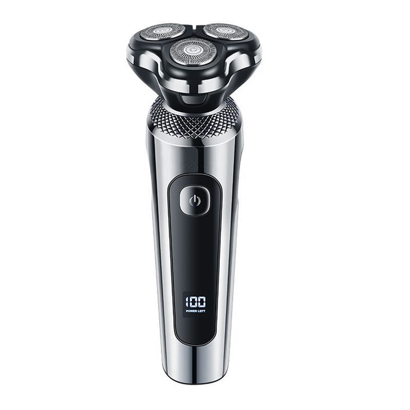 Kit de Toilettage 3-en-1 pour Hommes – Étanche IPX7, Tondeuse Barbe et Cheveux avec Têtes Flottantes 3D, Rechargeable USB et Écran LED