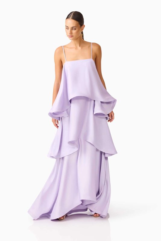 Satin Wide-Leg Strap Multi-Layered Holiday Robe