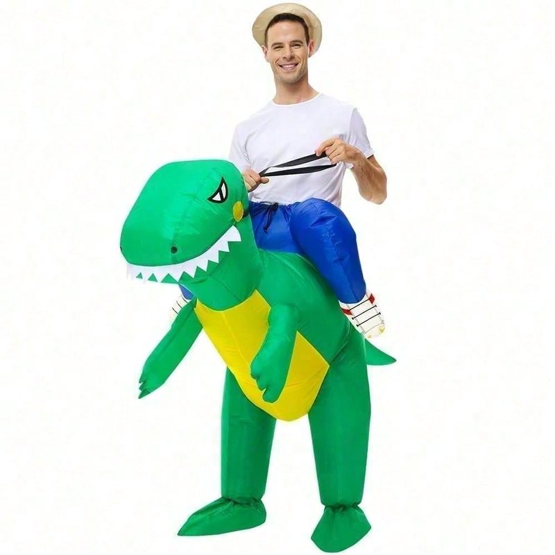 Spécial Saint-Valentin : Déguisement Dinosaure T-Rex Gonflable Léger avec Ventilateur Intégré pour Adultes – Idéal Fêtes, Halloween & Cosplay Amusant