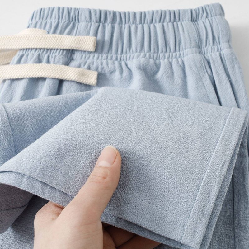 Cotton Linen Trousers Spring Autumn Ramie Décontracté Pantalon
