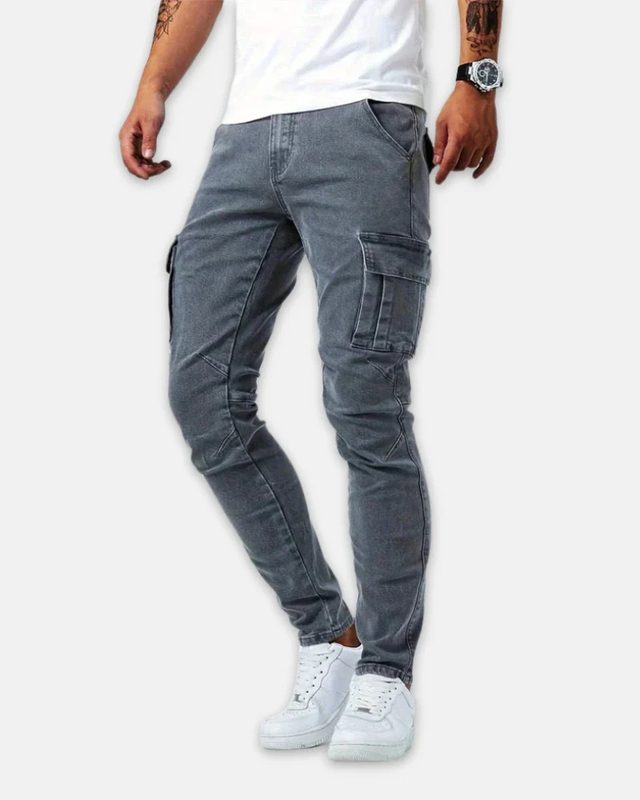 Shanxi Stretchy Ajusté Straight Pantalon