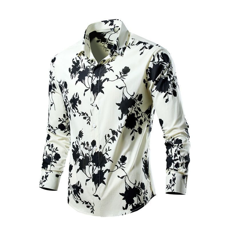 Youthful Minimalist Versatile Coupe Ajustée Manches Longues Button-Down Shirt