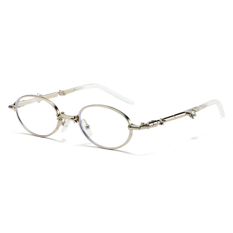 Small-Frame Foldable Light-Colored Lunettes De Soleil
