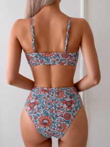 Bikini Rétro Fleuri — Éclat Bohème