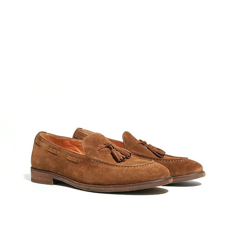British-Style Suede Tassel Suede Loafer Chaussures