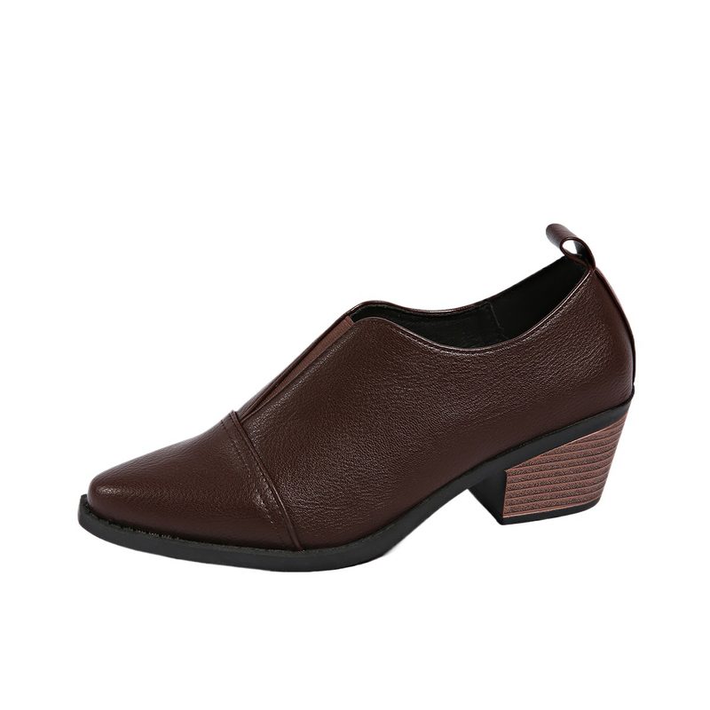 Chaussures Basses Femme à Bout Pointu et Talon Bloc – Nouvelle Collection Printemps-Automne