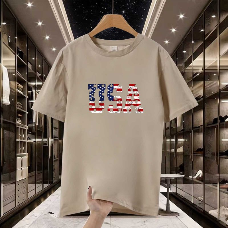 Imprimé Plus-Size Manches Courtes T-Shirt And Femme