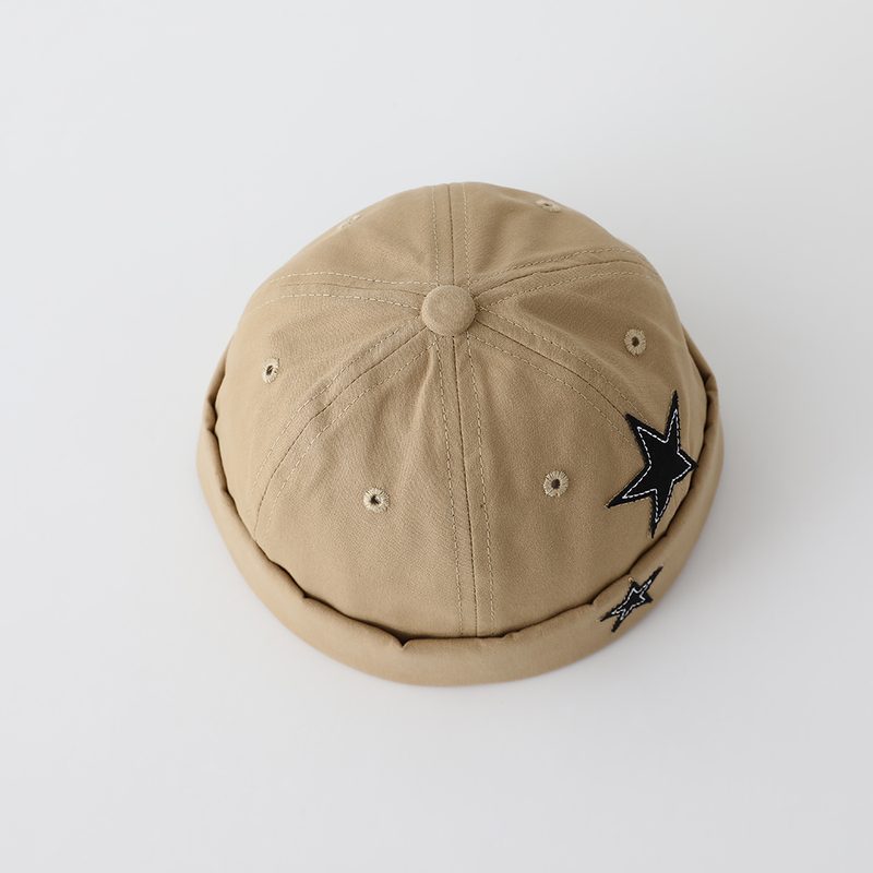Casquette Enfant Tendance Style Hip-Hop, Étoile Appliquée Couleur Unie et Ajustable – Idéale pour le Shopping et les Voyages Urbains