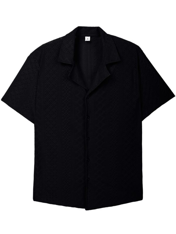 Chemise Homme Chic et Décontractée à Col Revers Unie