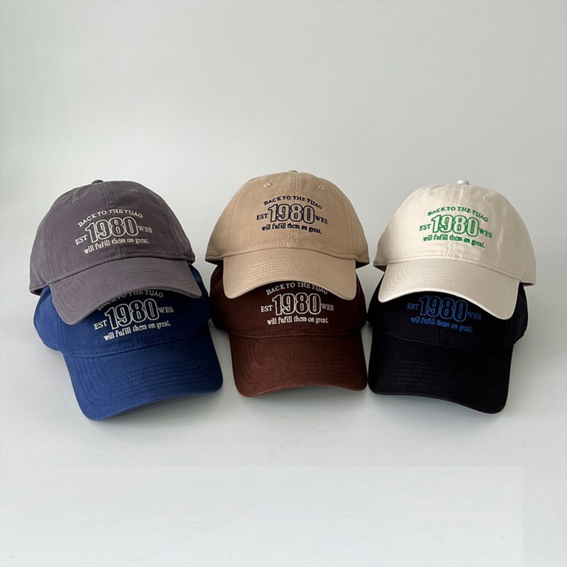 Casquette Baseball Tendance Effet Vieilli & Délavé – Broderie Chiffre Anglais, Ajustable. Idéale Voyages, Quotidien & Shopping.