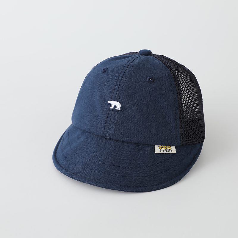 Nouvelle Casquette de Baseball Enfant en Maille Respirante 'Ourson Brodé' - Un Style Frais et Adorable pour Protéger Bébé du Soleil