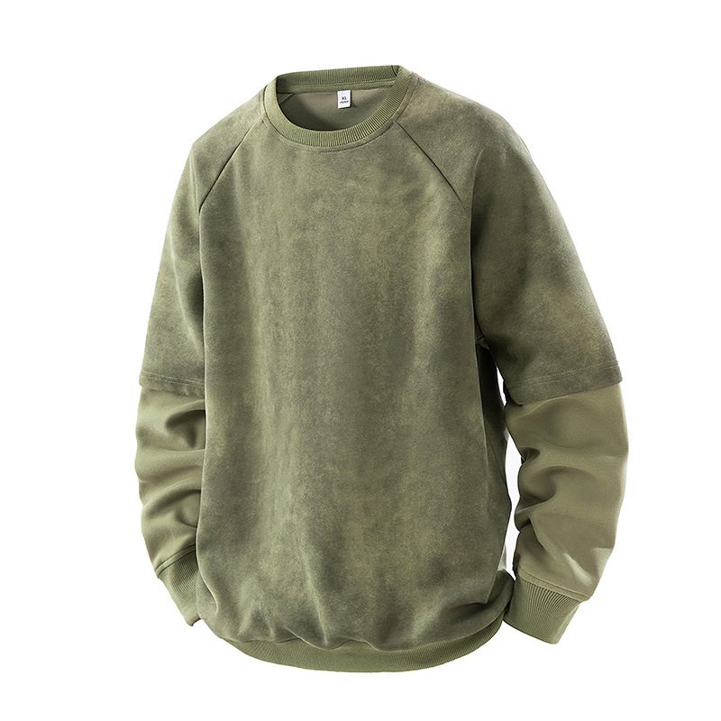 Pull Ample Col Rond aux Manches Longues Modulables