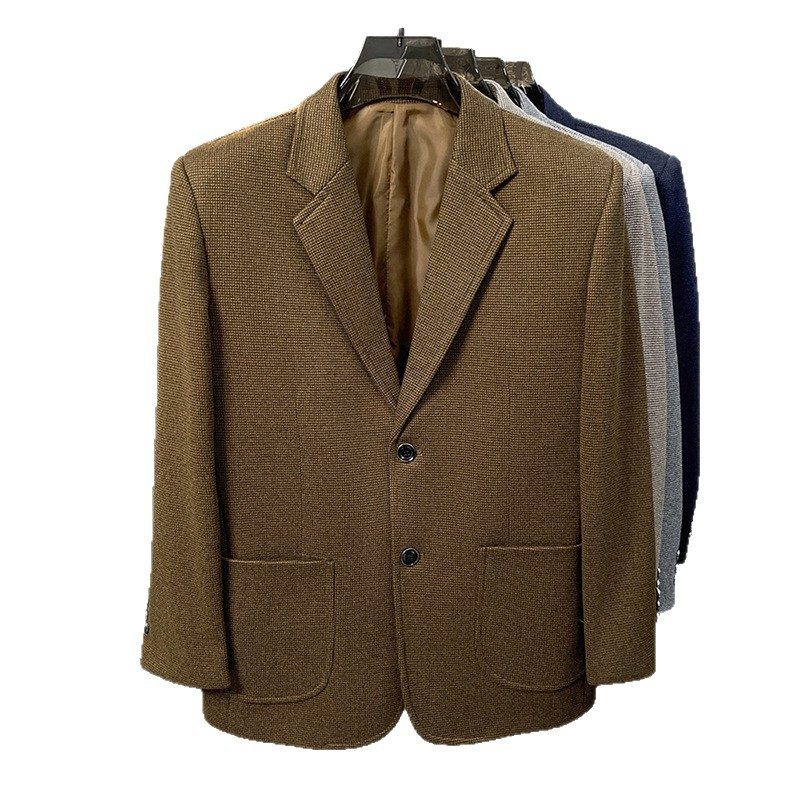 Lightly Mature-Style Décontracté Homme Heavy Wool Suit For Spring And Autumn
