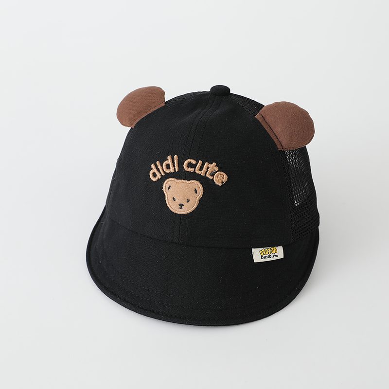 Casquette de Baseball Respirante pour Garçons et Filles – Broderie Ours Mignon, Polyvalente pour l'Été et le Plein Air