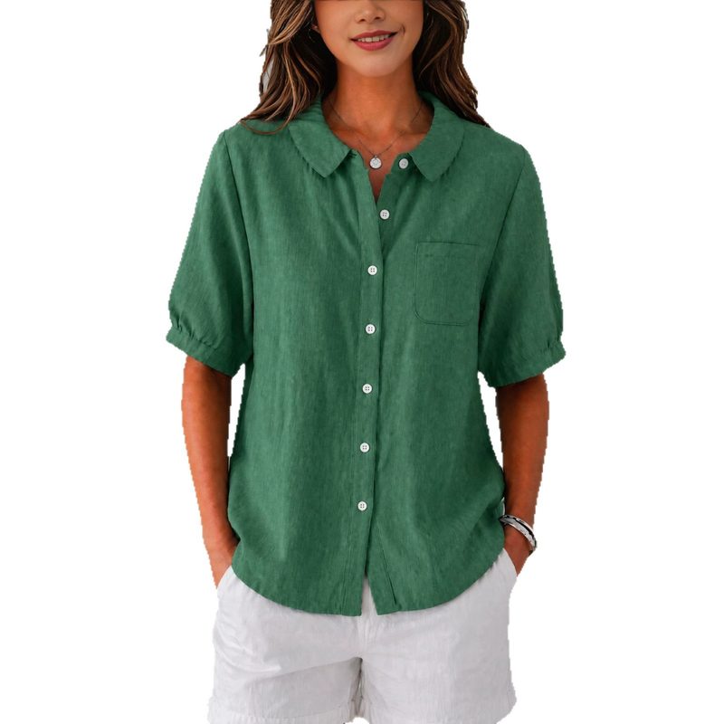 Top Fluide Uni Décontracté pour Femme