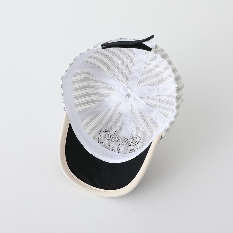 Nouvelle Casquette de Baseball Enfant – Broderie 3D Visage Souriant et Lettre, Rayures Multicolores, Ajustable – Parfaite pour l'Aventure et le Jeu en Plein Air.