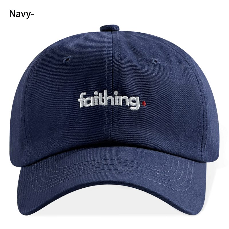 Casquette de Baseball Unisexe Vintage Noire – Broderie Lettre 'Foi' Chrétienne