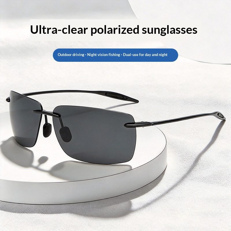 Ultra-Light Tr90 Rimless Lunettes De Soleil