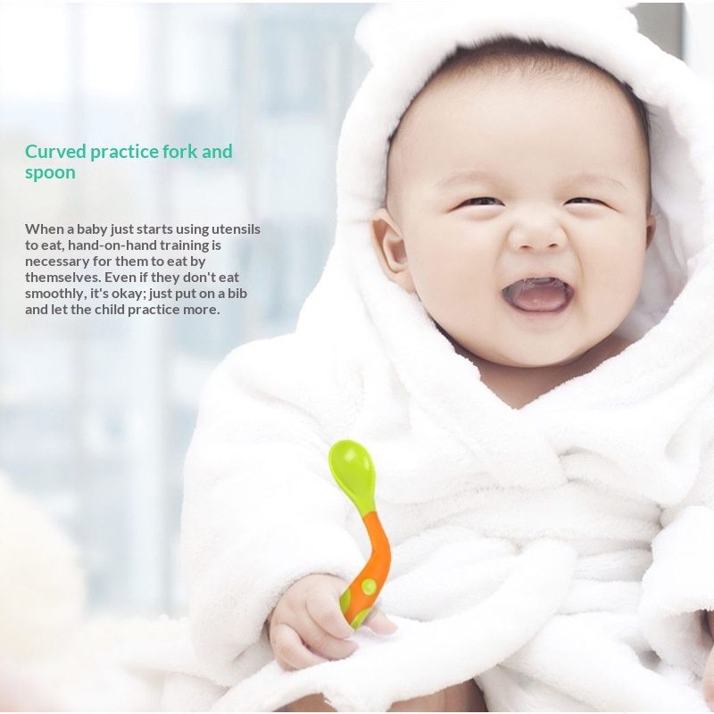 Bendable Entraînement Spoon For Babies Perfect For Complementary Feeding