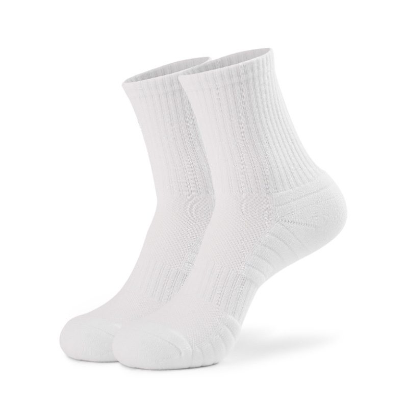 Chaussettes de Sport Homme en Pur Coton avec Semelle Bouclette Épaisse - Style Basketball