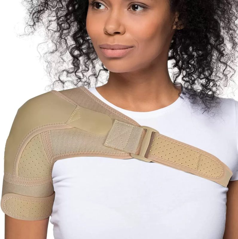Adjustable Respirant Sports Shoulder Brace - Unisexe Compression Support Strap For Joint Protection And Fitness Activities