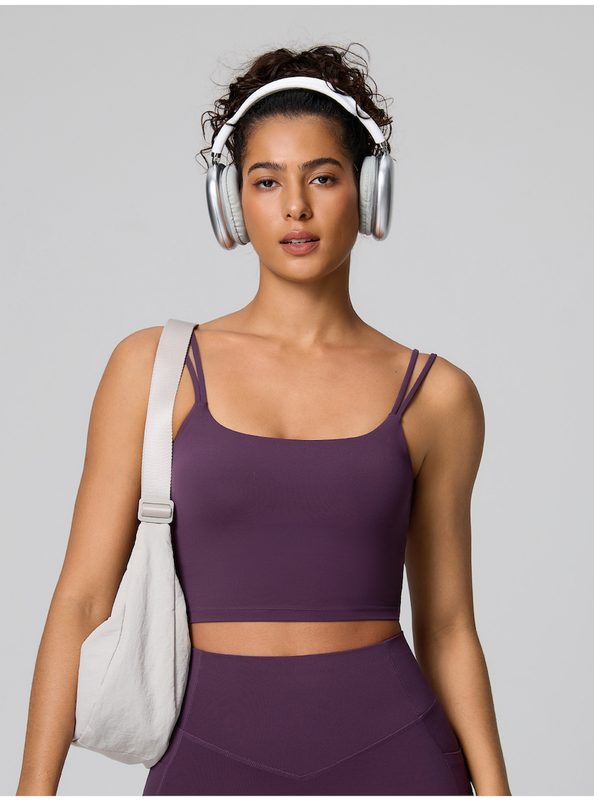 Sling Yoga Top With Open Back, Shockproof Sports Bra For Running, Fitness And Entraînement