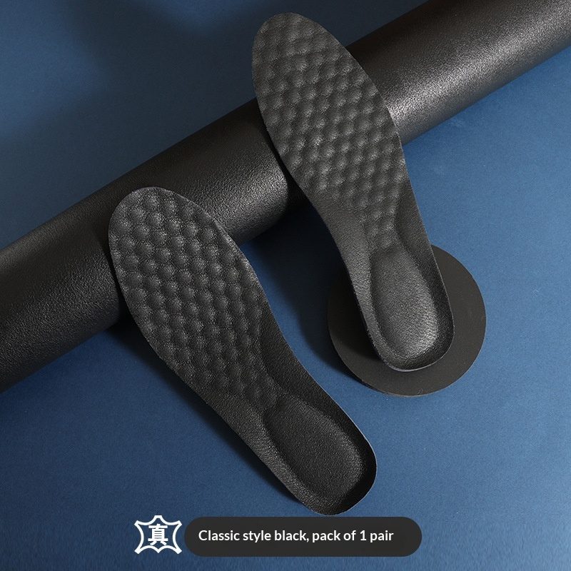 Leather Shoe Insoles Deodorizing Sweat-Absorbing Respirant Odor-Eliminating And Shock-Absorbing For Sports