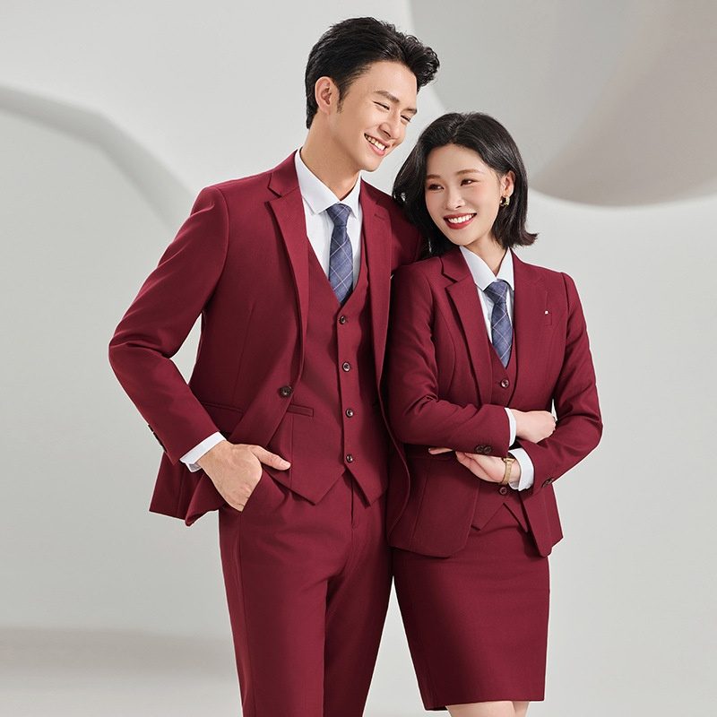 Blue Suit Set Homme Business Attire