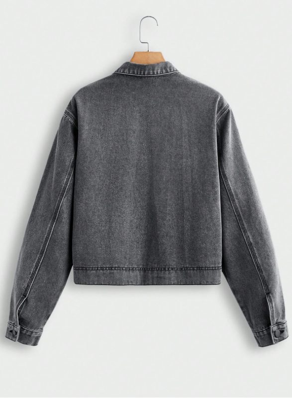 Straight-Leg Denim Veste