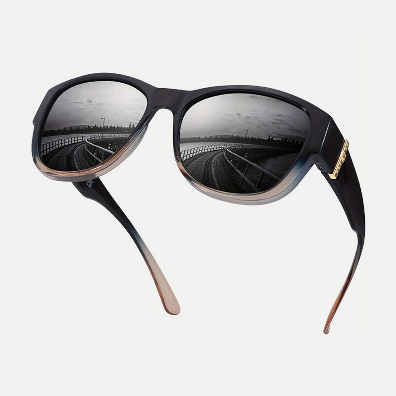 Polarized Large-Frame Wraparound Lunettes De Soleil