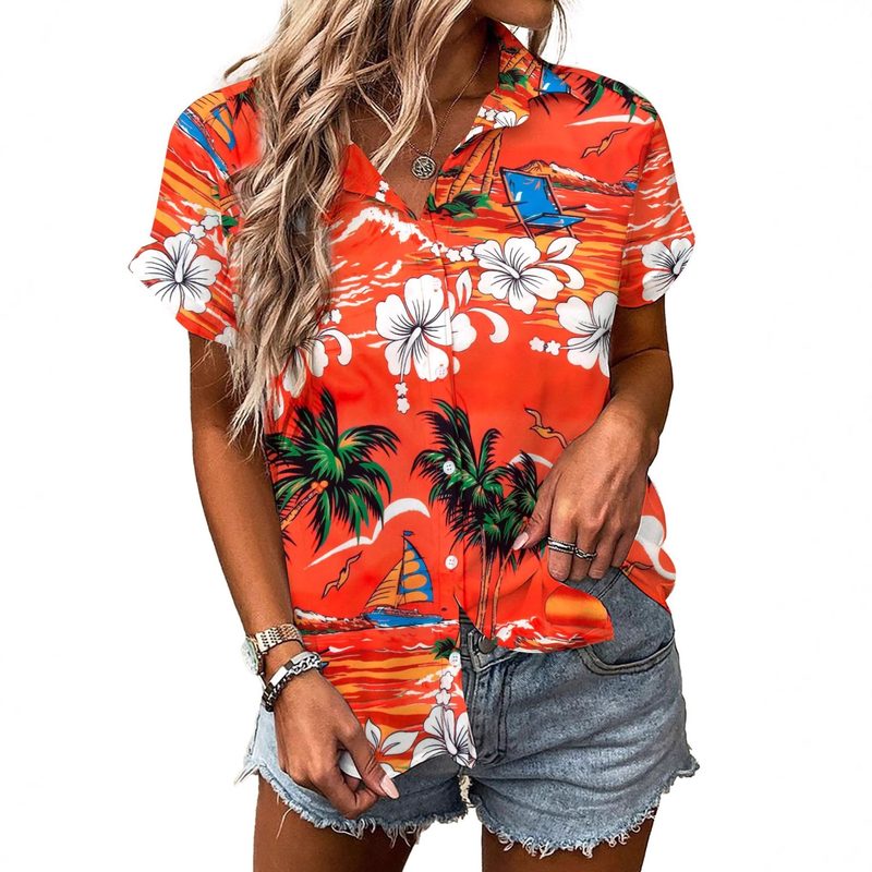 Chemisier Ample à Imprimé Floral Grandes Tailles pour Femme