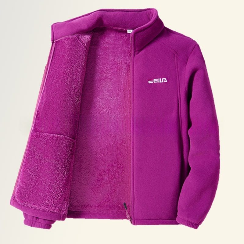 Veste Polaire Ultra-Chaude et Coupe-Vent à Col Montant, Doublée Polaire Épaisse