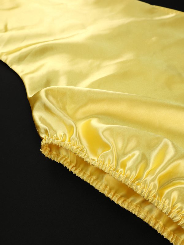 Blouse asymétrique courte à manches ballon bouffantes