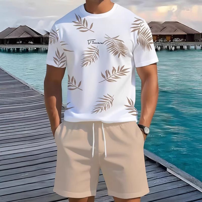 Décontracté Sports Manches Courtes Top And Shorts Set