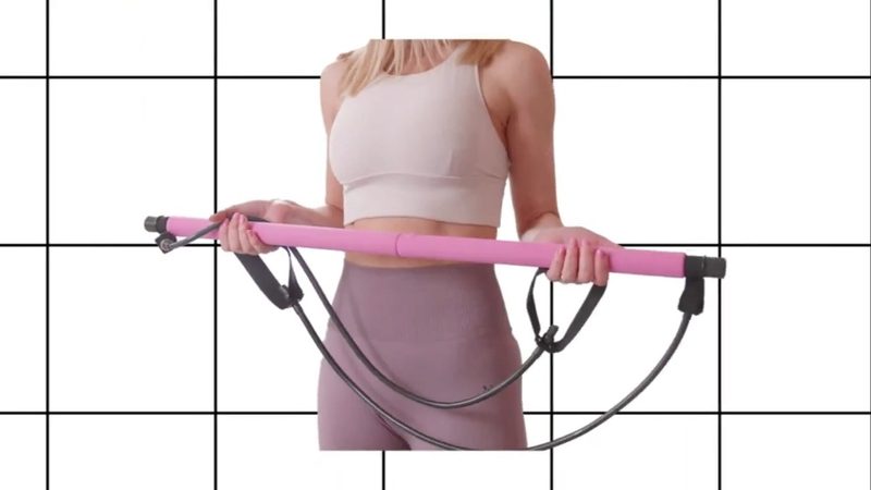 Pilates Bar Kit With 6 Resistance Bands Home Fitness Fitness Entraînement Entraînement Set